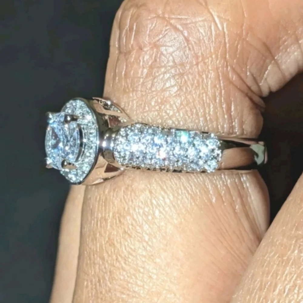 Stunning Unisex 3 Ct Cushion Lab Created Diamond 925 Silver Ring Sz 7